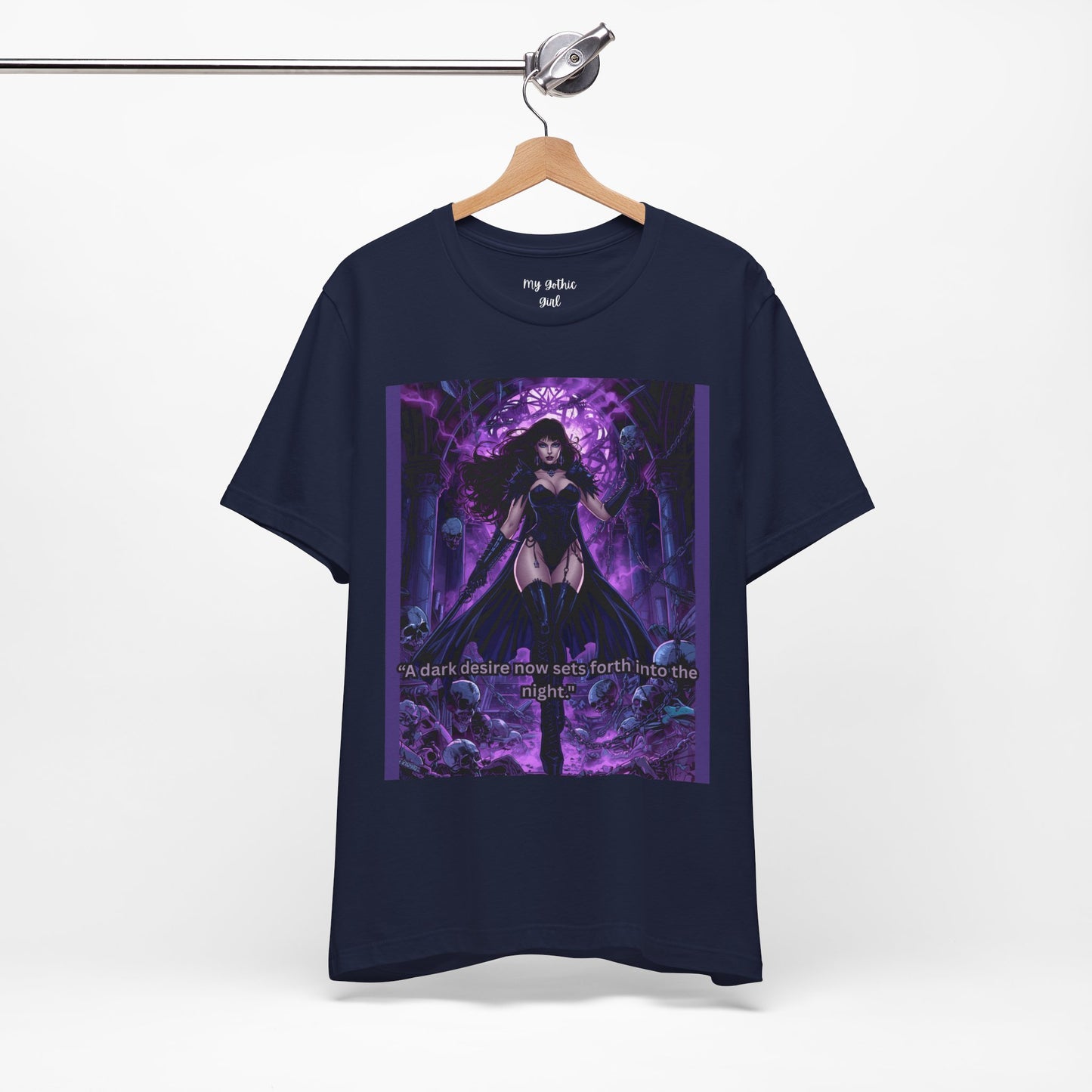 Dark Sorceress Graphic Tee — "A dark desire now sets forth into the night"