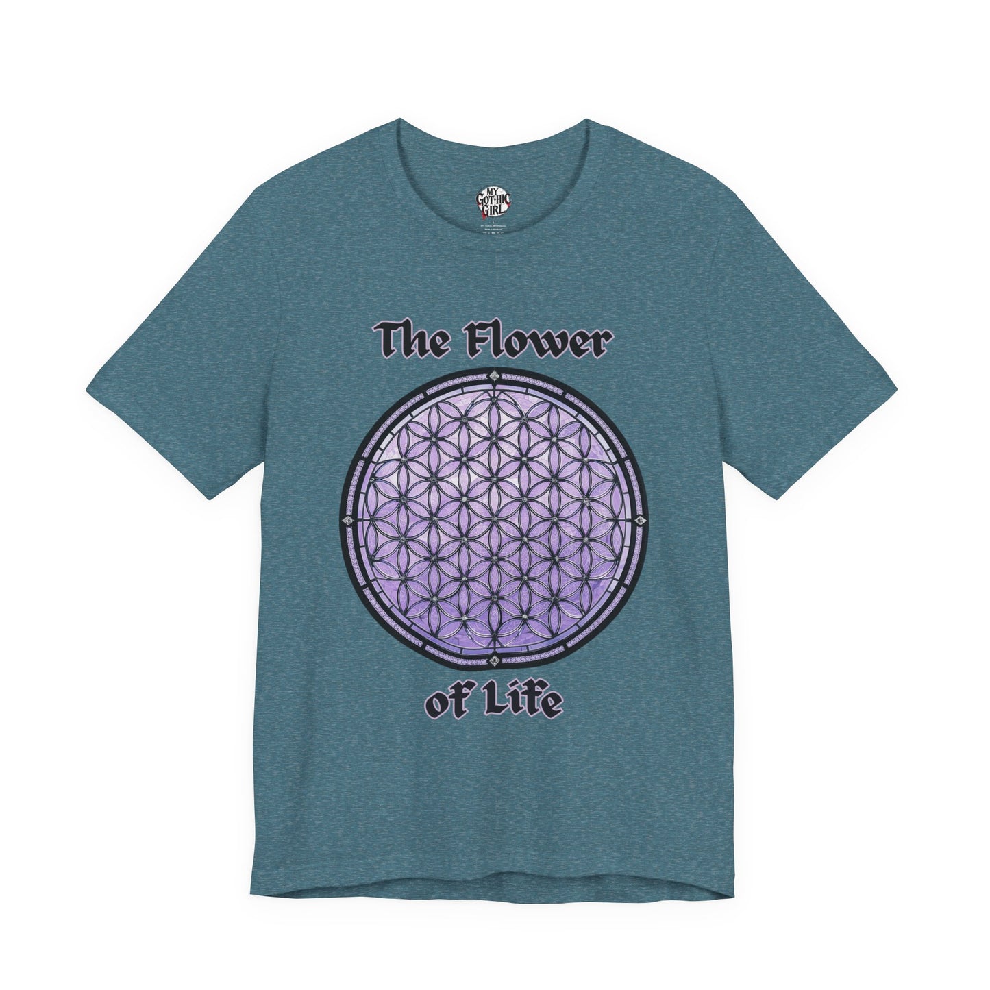 "The Flower of Life"  Gothic Graphic T-Shirt – Alt Aesthetic Poetic Goth Street-wear