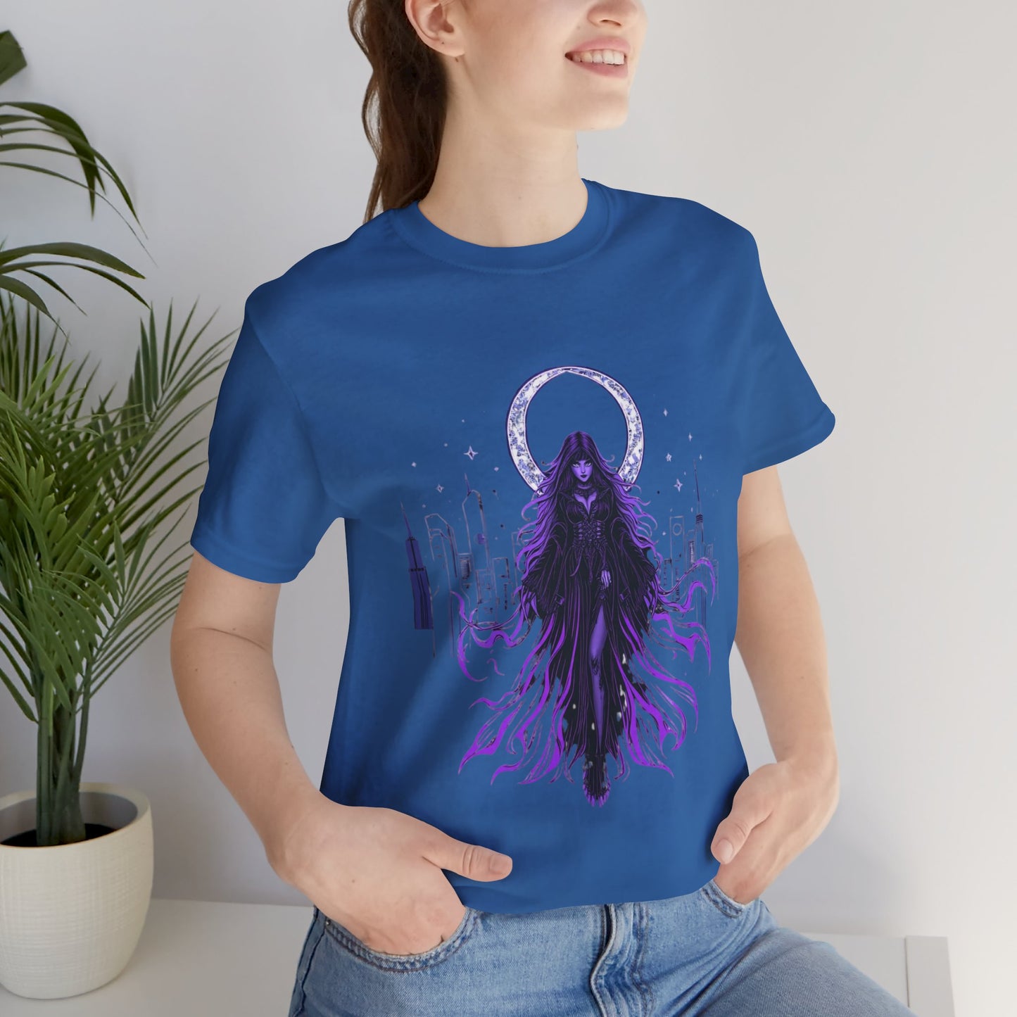 “Celestial Enchantress”  Gothic Graphic T-Shirt – Alt Aesthetic Poetic Goth Street-wear