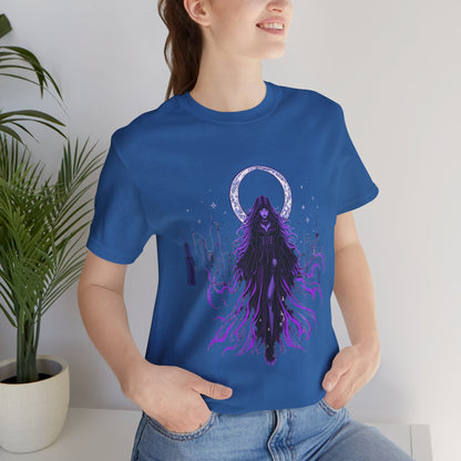 “Celestial Enchantress”  Gothic Graphic T-Shirt – Alt Aesthetic Poetic Goth Street-wear