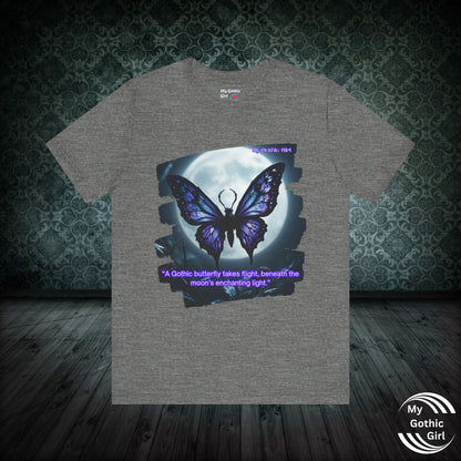 My Gothic Girl T-Shirt "Purple Gothic Butterfly" – Whimsy Goth Streetwear, Dark Poetry Fashion, Alt Aesthetic Apparel