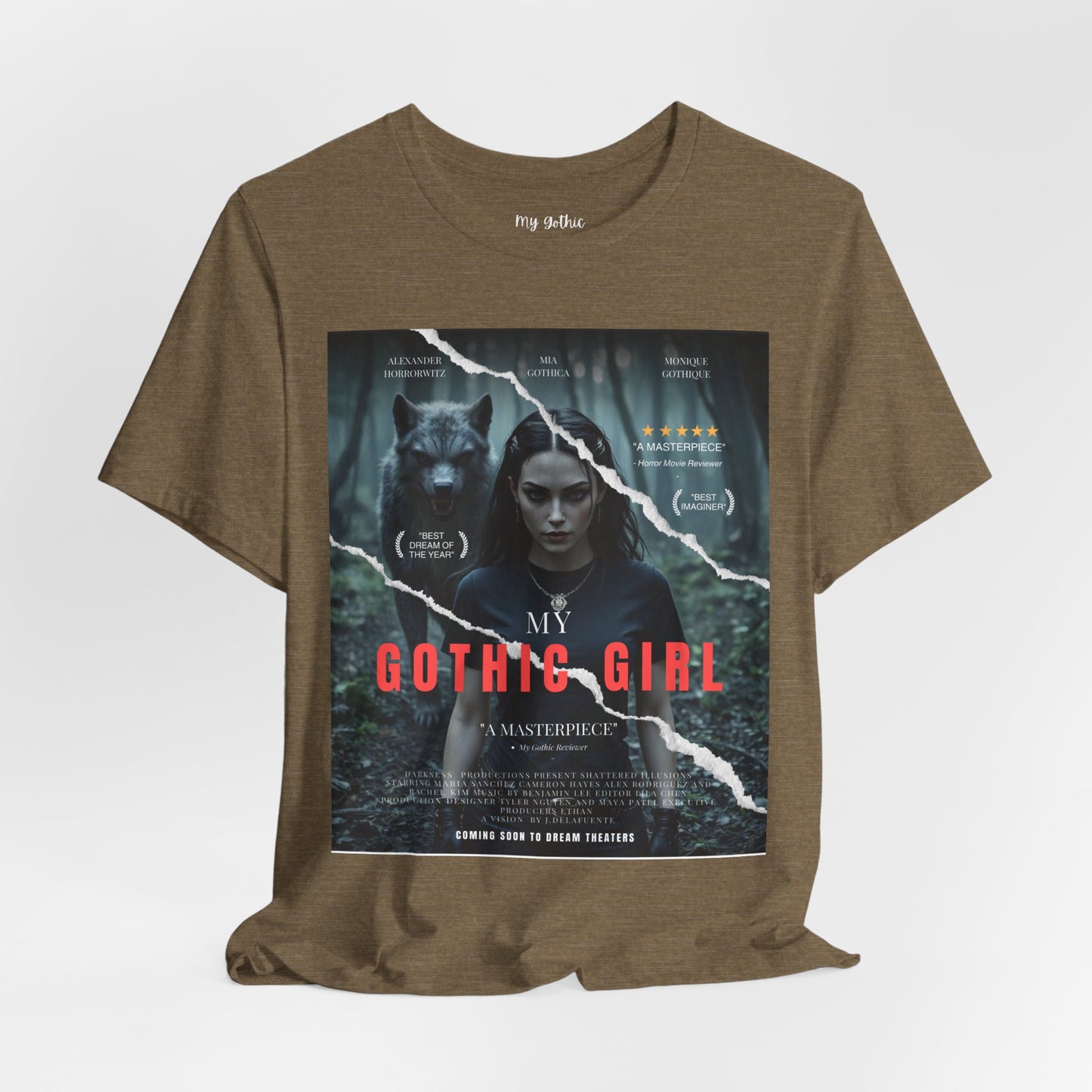 My Gothic Girl T-Shirt "Movie Poster" – Whimsy Goth Streetwear, Dark Poetry Fashion, Alt Aesthetic Apparel