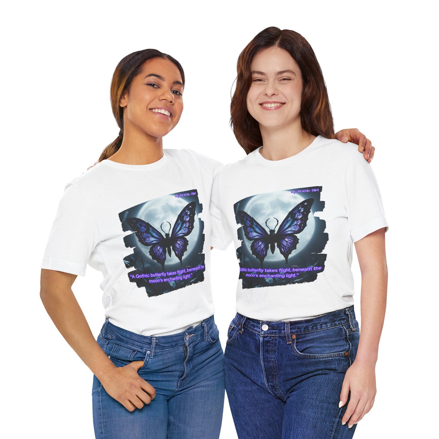 My Gothic Girl T-Shirt "Purple Gothic Butterfly" – Whimsy Goth Streetwear, Dark Poetry Fashion, Alt Aesthetic Apparel