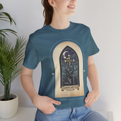 "Vengeance and Faith"  Gothic Graphic T-Shirt – Alt Aesthetic Poetic Goth Streetwear