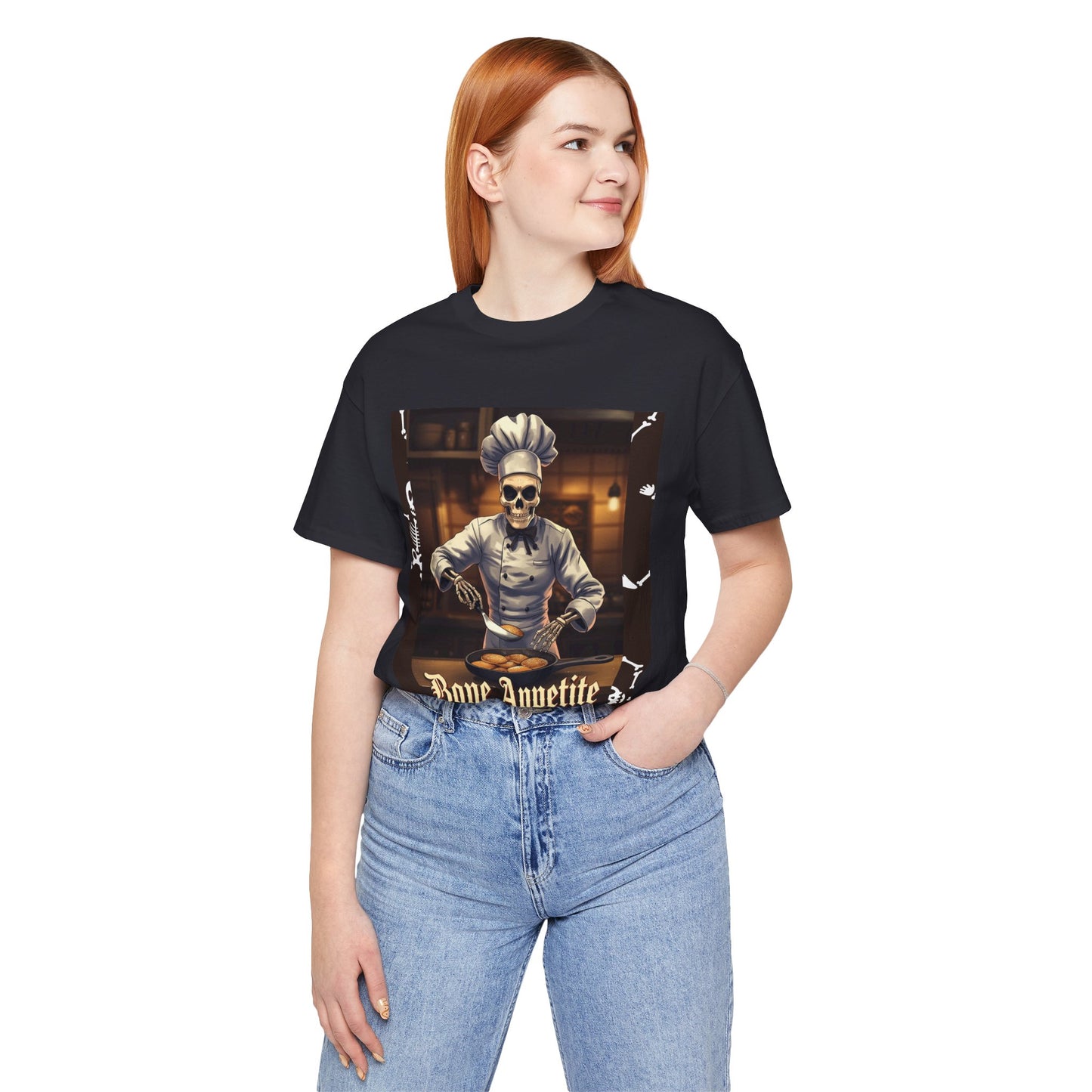 My Gothic Girl "Bone Appetite" Graphic T-Shirt Unisex Gothic Dark Fashion Casual Wear
