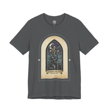 "Vengeance and Faith"  Gothic Graphic T-Shirt – Alt Aesthetic Poetic Goth Streetwear