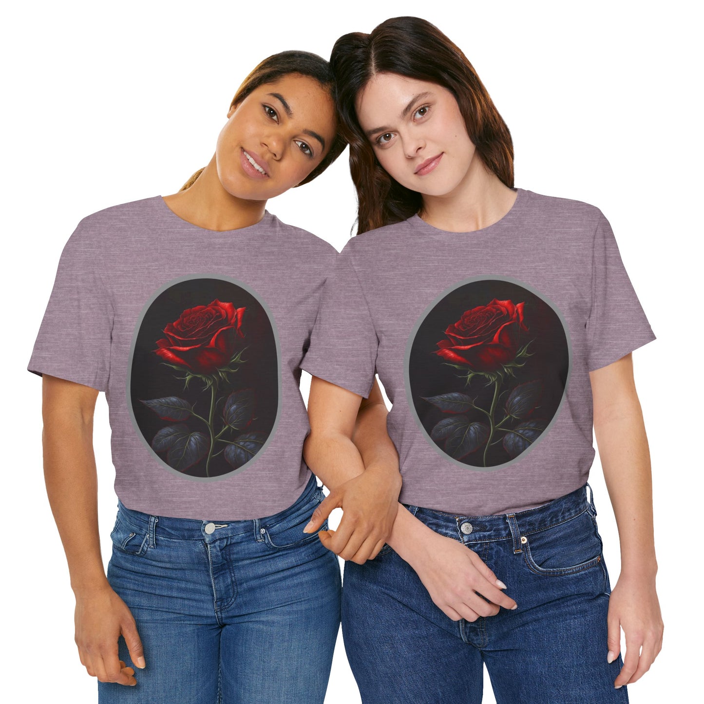 My Gothic Girl T-Shirts for Women & Men "Linda's Red Rose" Dark Aesthetic & Alternative Tees – My Gothic Girl
