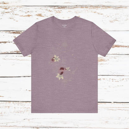 “Dark Floral Moon & Ornamental Geometry” T-Shirt Dark Floral Moon Ornamental Geometry Unisex Jersey Short Sleeve Tee