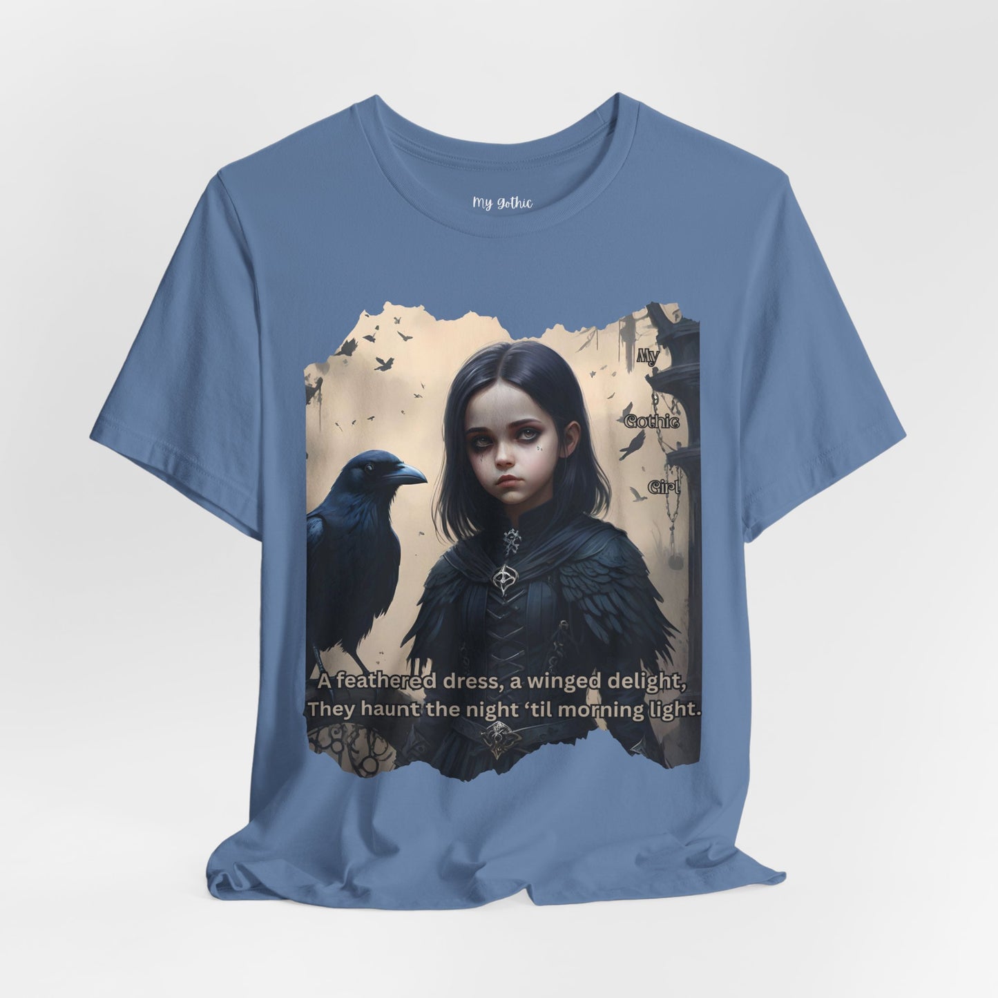 My Gothic Girl T-Shirt "Black Raven"  Whimsy Goth, Goth Fashion, Poetic Gothic Street Wear