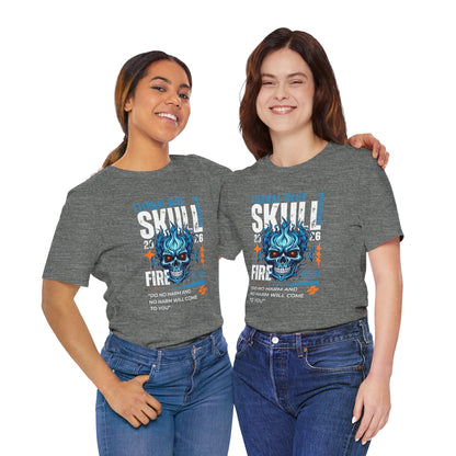 Eternal Blue Skull Flame Gothic Tee