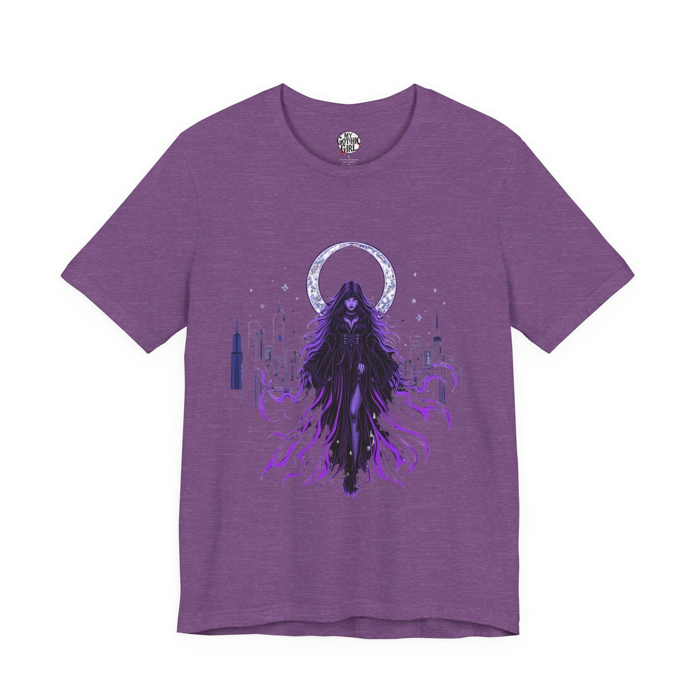 “Celestial Enchantress”  Gothic Graphic T-Shirt – Alt Aesthetic Poetic Goth Street-wear