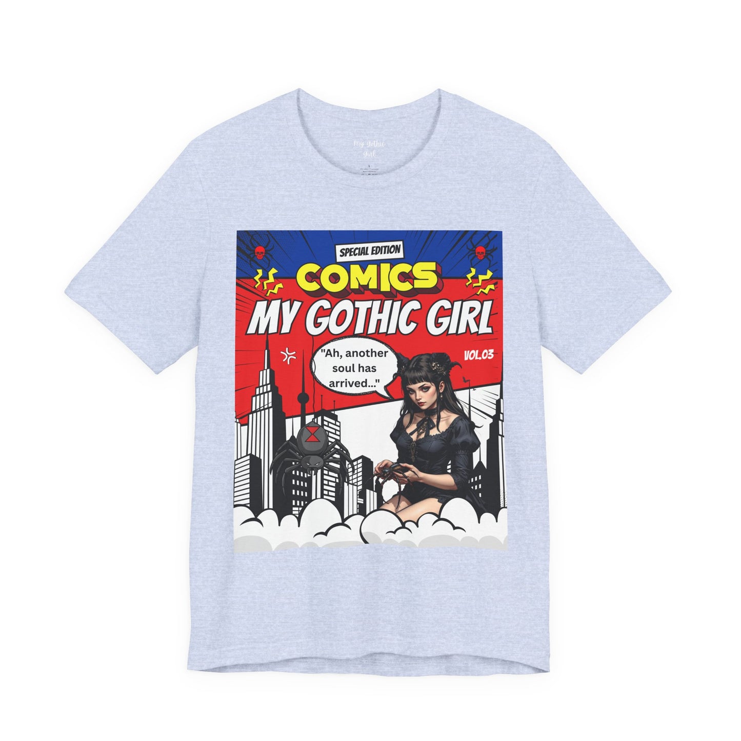 My Gothic Girl Comic Book Graphic Tee – Whimsy Goth Streetwear, Dark Poetry Fashion, Alt Aesthetic Apparel