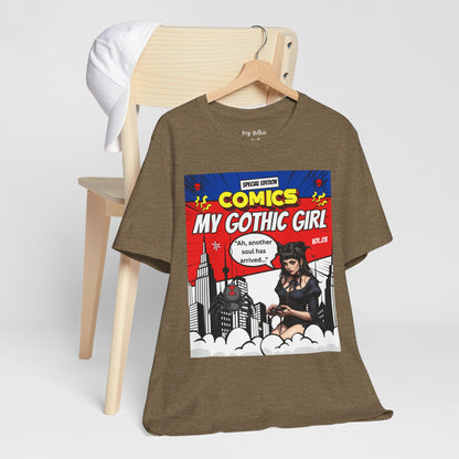 My Gothic Girl Comic Book Graphic Tee – Whimsy Goth Streetwear, Dark Poetry Fashion, Alt Aesthetic Apparel