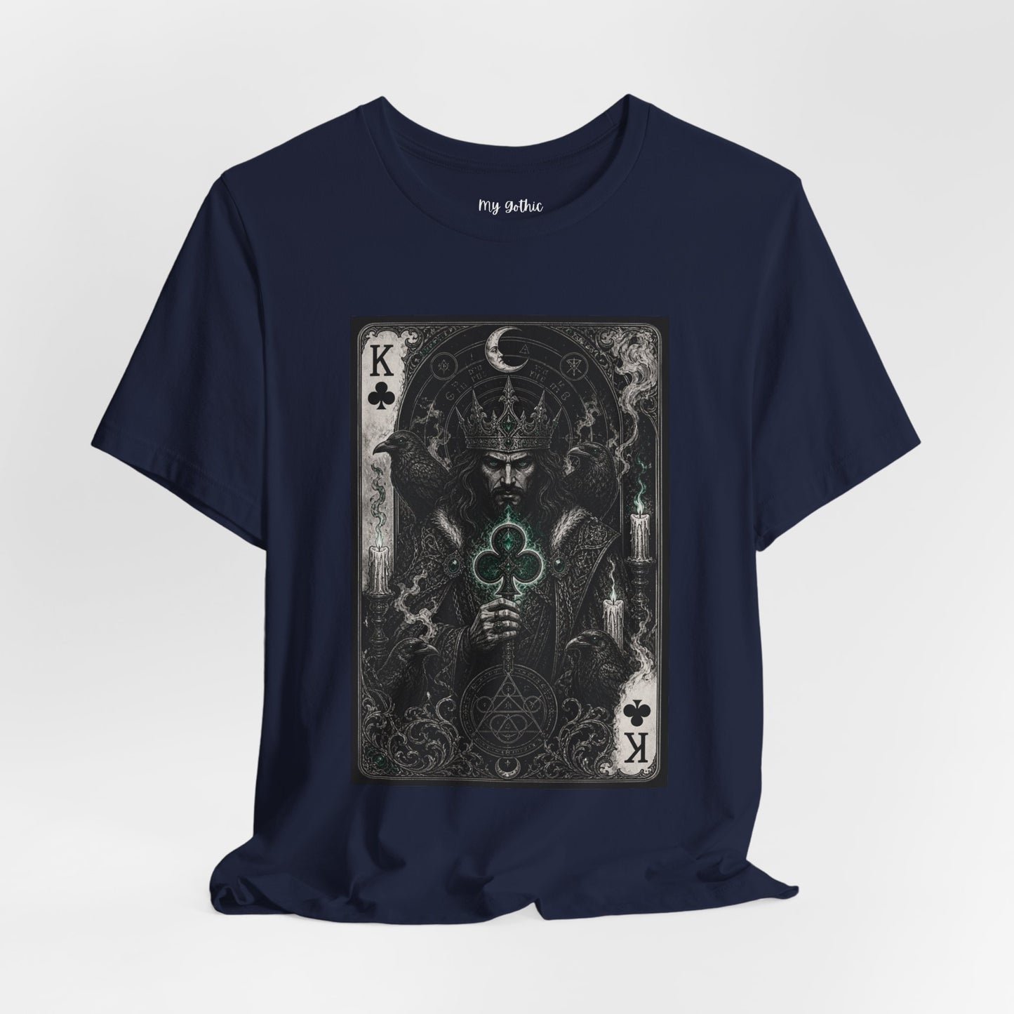 King of Clubs Playing Card T-Shirt — Gothic Card Deck Graphic Tee