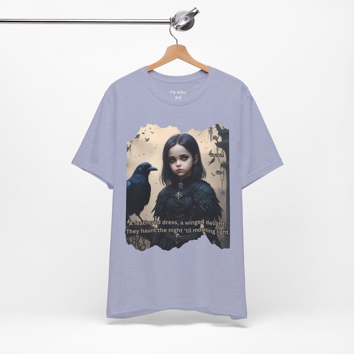 My Gothic Girl T-Shirt "Black Raven"  Whimsy Goth, Goth Fashion, Poetic Gothic Street Wear