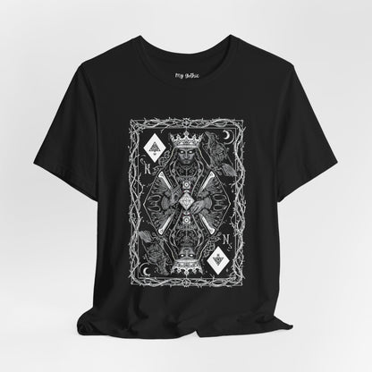 King of Diamonds Playing Card Graphic Tee — Dark Gothic King Design