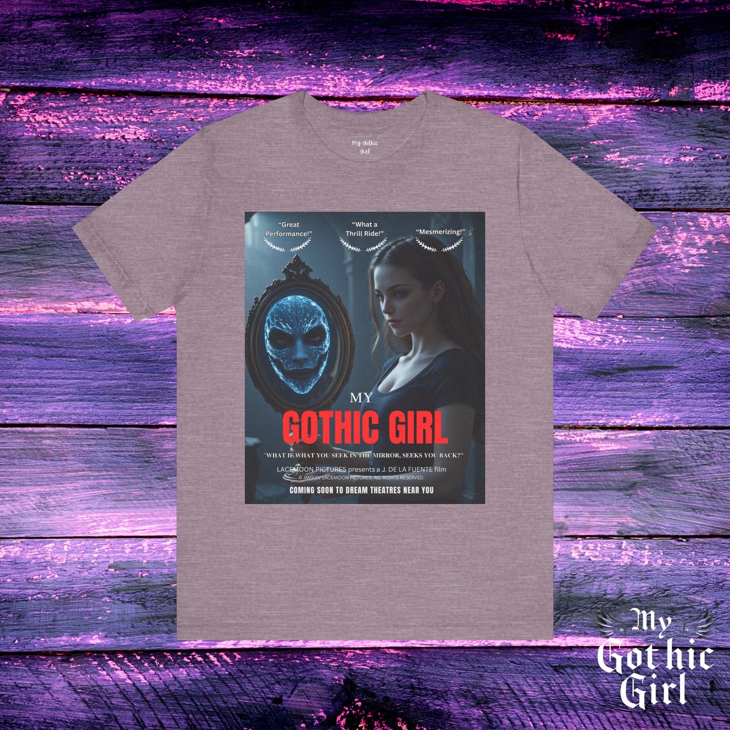 My Gothic Girl "Movie Poster" Graphic Tee – Gothic Streetwear, Whimsy Goth, Dark Poetry Alt Fashion