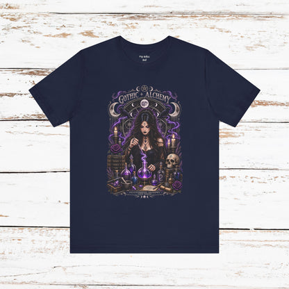 Gothic Alchemy T-Shirt — Witch Potion Skull Graphic Tee