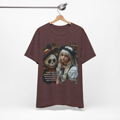 My Gothic Girl T-Shirt "Scarecrow Friend" – Whimsy Goth Streetwear, Dark Poetry Fashion, Alt Aesthetic Apparel