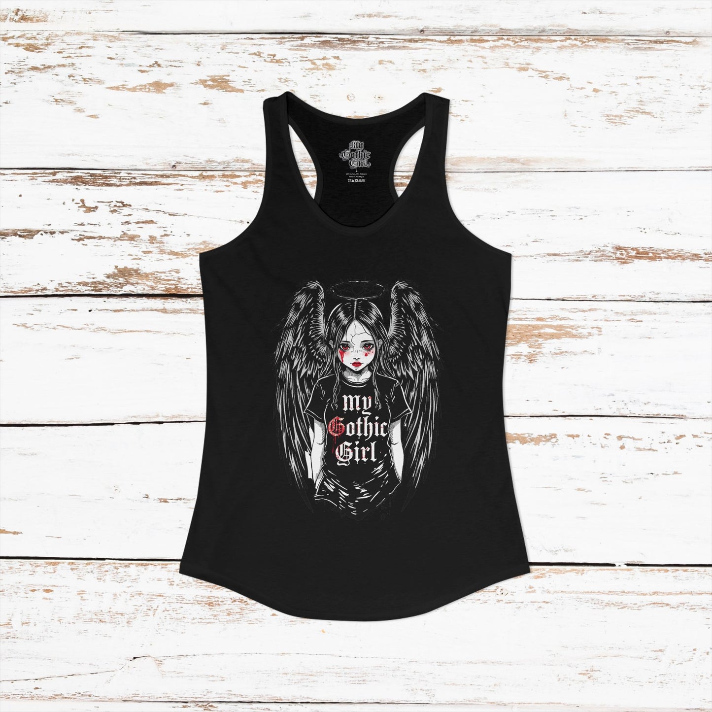 My Gothic Girl "Fallen Angel" — Women's Racer-back Tank Top