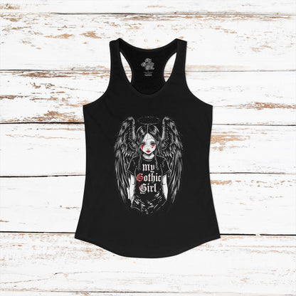 My Gothic Girl "Fallen Angel" — Women's Racer-back Tank Top