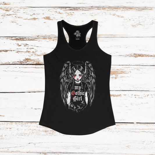 My Gothic Girl "Fallen Angel" — Women's Racer-back Tank Top