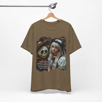 My Gothic Girl T-Shirt "Scarecrow Friend" – Whimsy Goth Streetwear, Dark Poetry Fashion, Alt Aesthetic Apparel