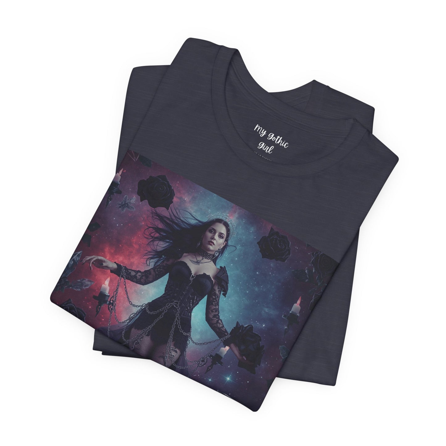 Fantasy Witch T‑Shirt — "From shadowed depths..." Mystical Gothic Tee