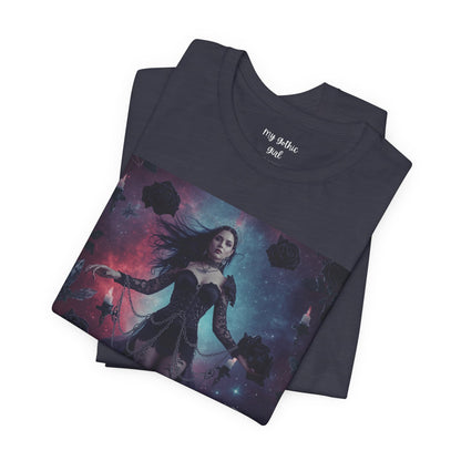 Fantasy Witch T‑Shirt — "From shadowed depths..." Mystical Gothic Tee
