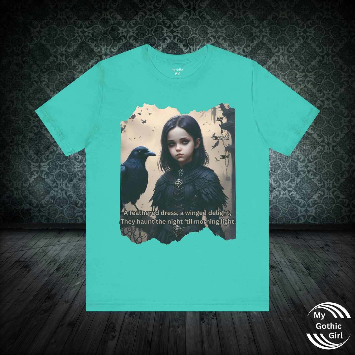 My Gothic Girl T-Shirt "Black Raven"  Whimsy Goth, Goth Fashion, Poetic Gothic Street Wear