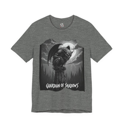 "Guardian of Shadows"  Gothic Graphic T-Shirt – Alt Aesthetic Poetic Goth Streetwear