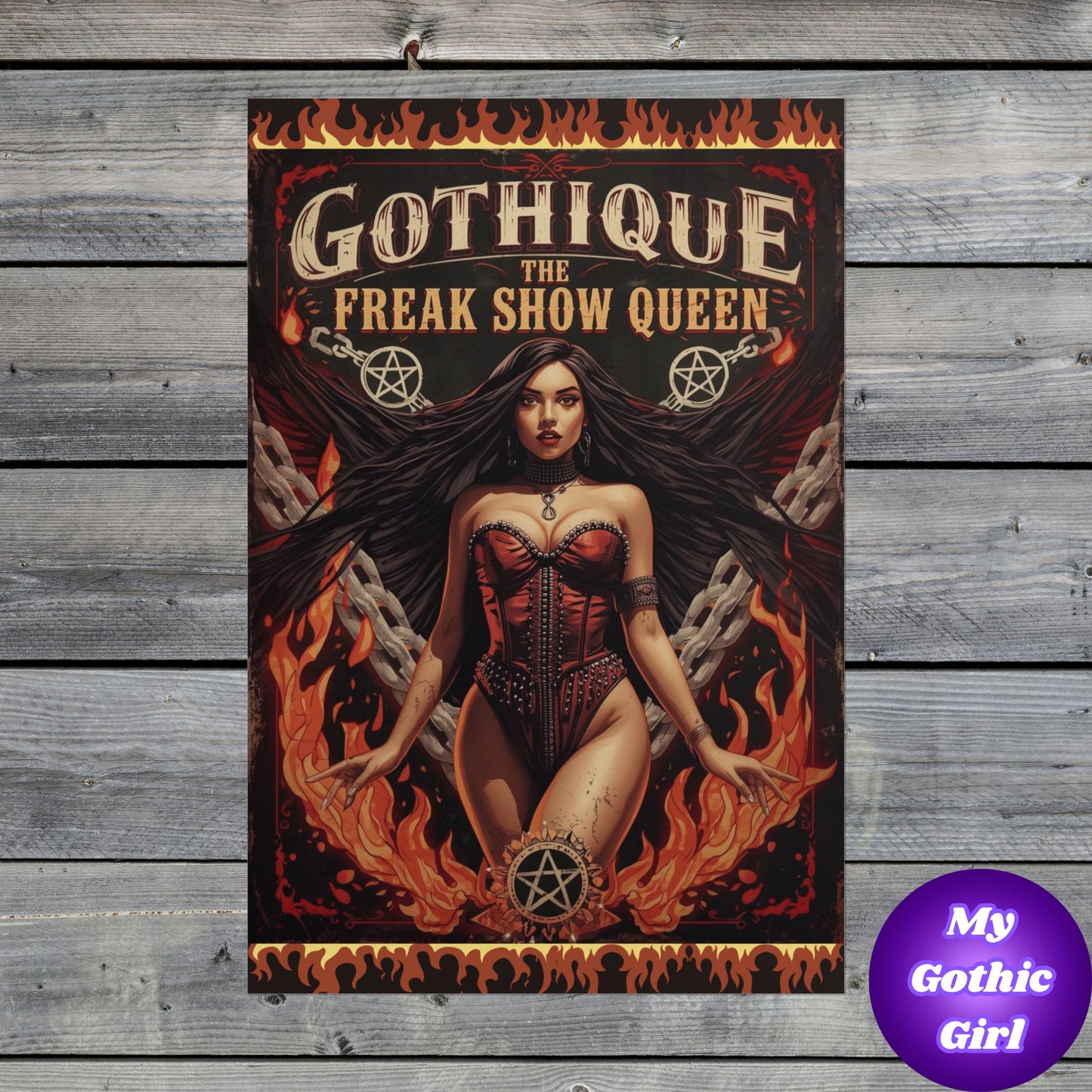 Gothique The Freak Show Queen - Wall Art Poster