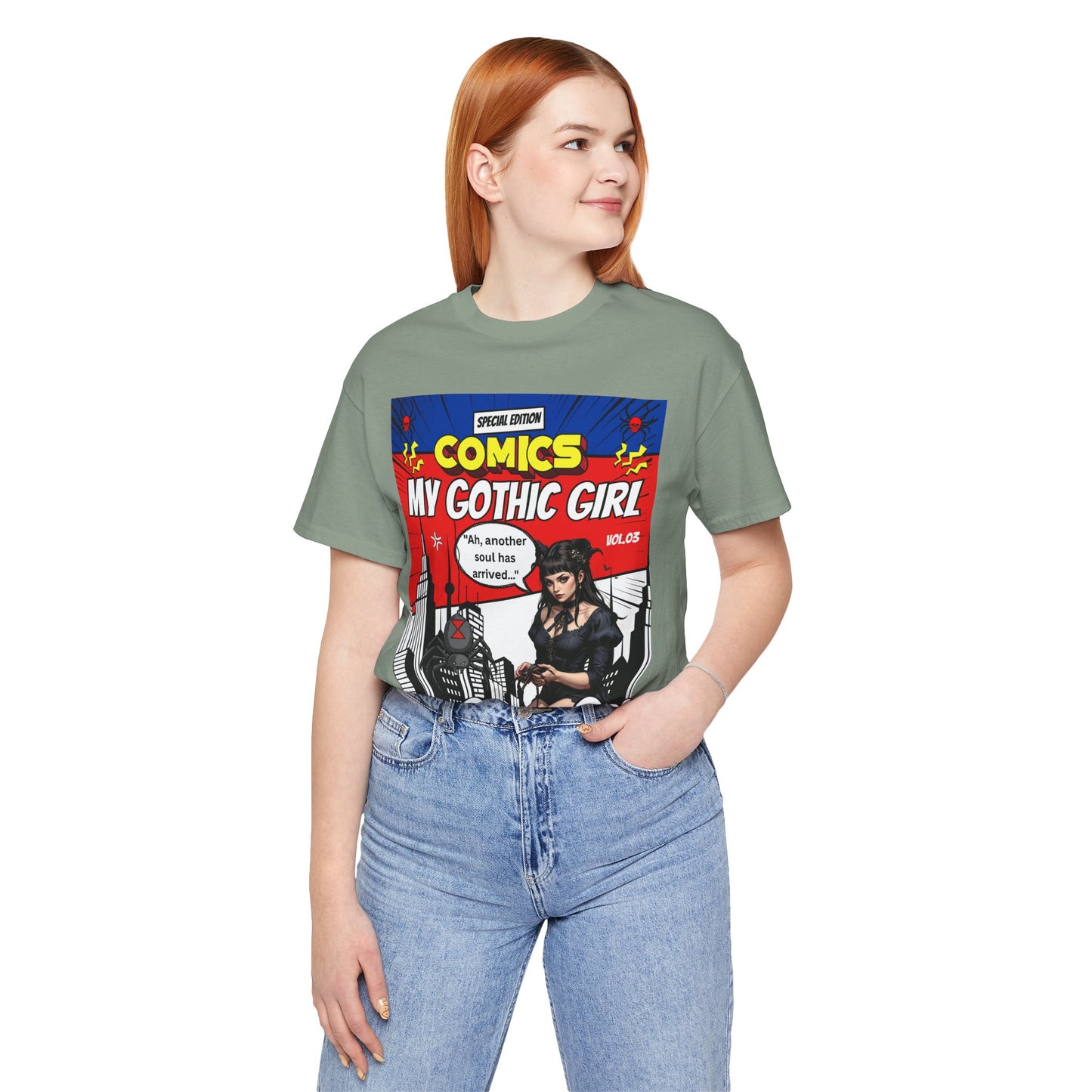 My Gothic Girl Comic Book Graphic Tee – Whimsy Goth Streetwear, Dark Poetry Fashion, Alt Aesthetic Apparel