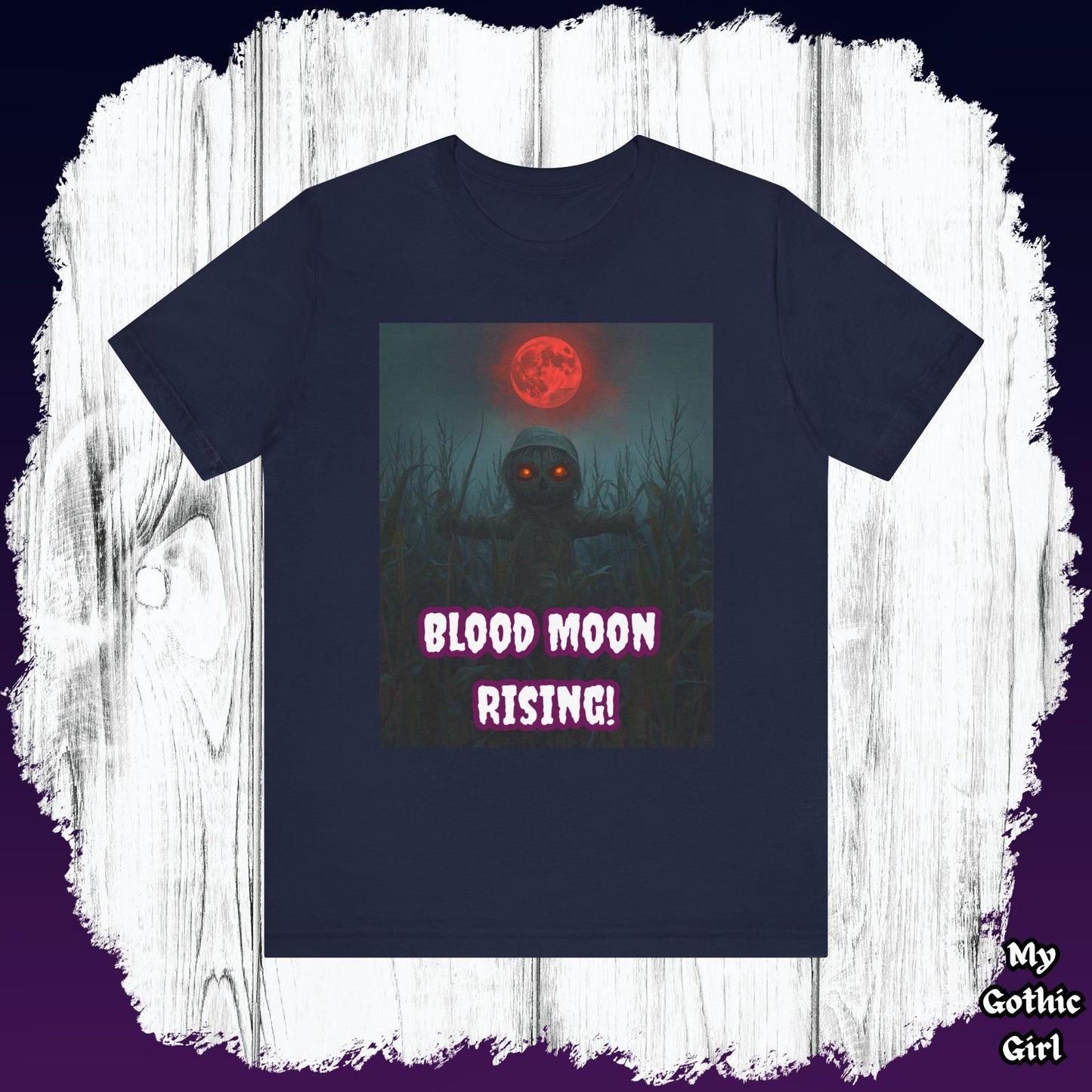 My Gothic Girl "Blood Moon Rising" Graphic T-Shirt Unisex Gothic Dark Fashion Casual Wear