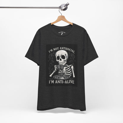 My Gothic Girl "I'M ANTI ALIVE" Graphic T-Shirt Unisex Gothic Dark Fashion Casual Wear