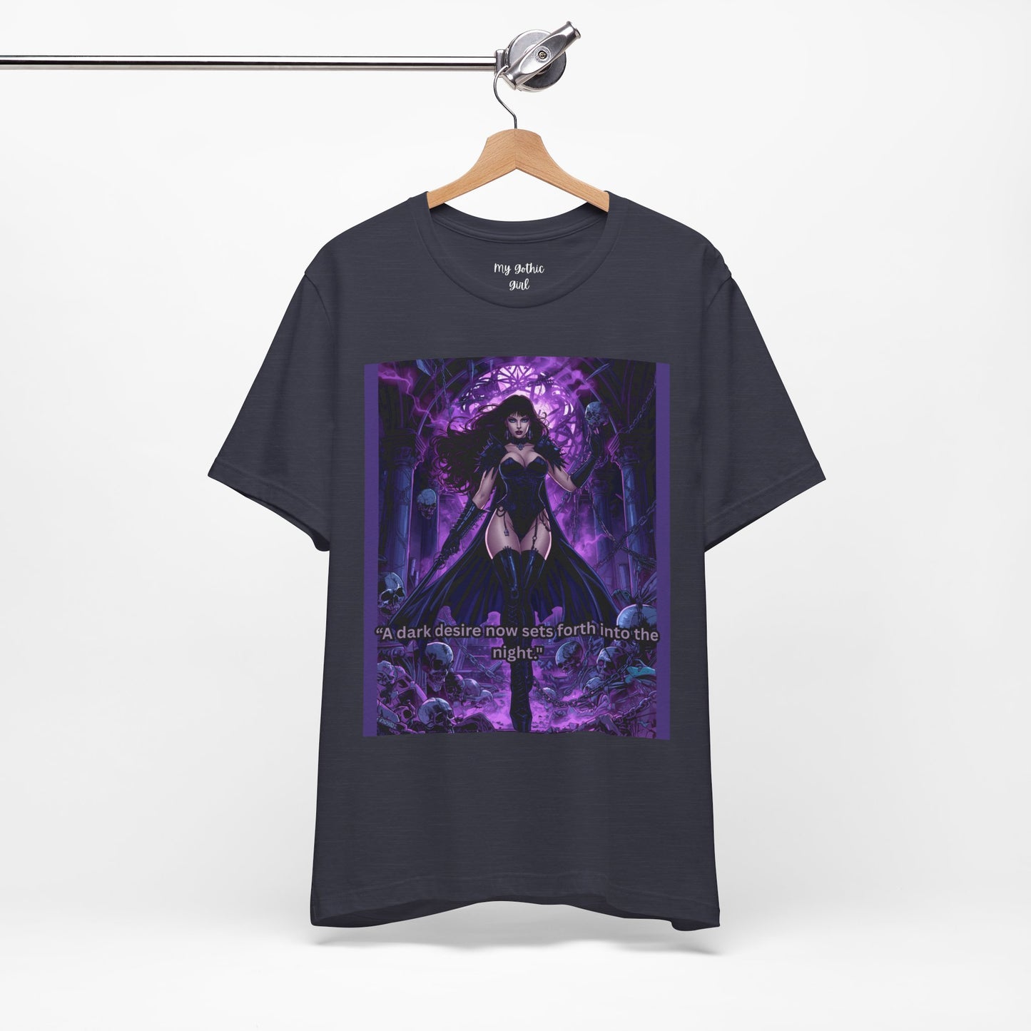 Dark Sorceress Graphic Tee — "A dark desire now sets forth into the night"