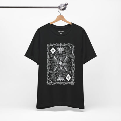 King of Diamonds Playing Card Graphic Tee — Dark Gothic King Design