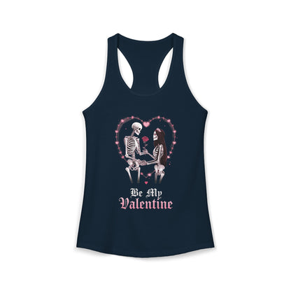 Copy of Copy of Cute Gothic Skeleton Romance Shirt — Women's Racerback Tank
