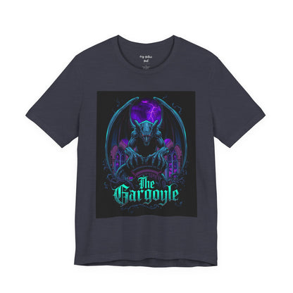 "The Gargoyle" — Dark Gothic Winged Statue Graphic Tee Design