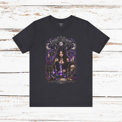 Gothic Alchemy T-Shirt — Witch Potion Skull Graphic Tee