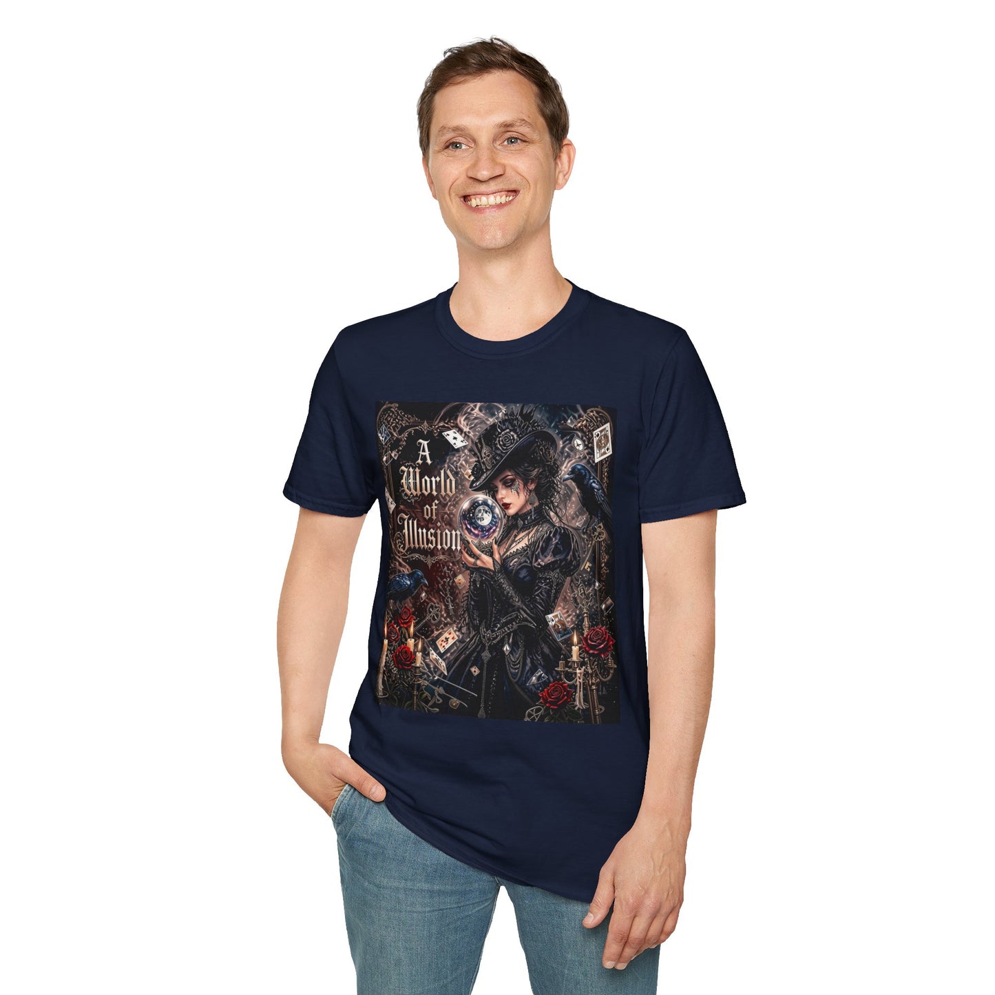 A World of Illusion T-Shirt — Gothic Fortune Teller Magic Tee
