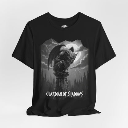 "Guardian of Shadows"  Gothic Graphic T-Shirt – Alt Aesthetic Poetic Goth Streetwear