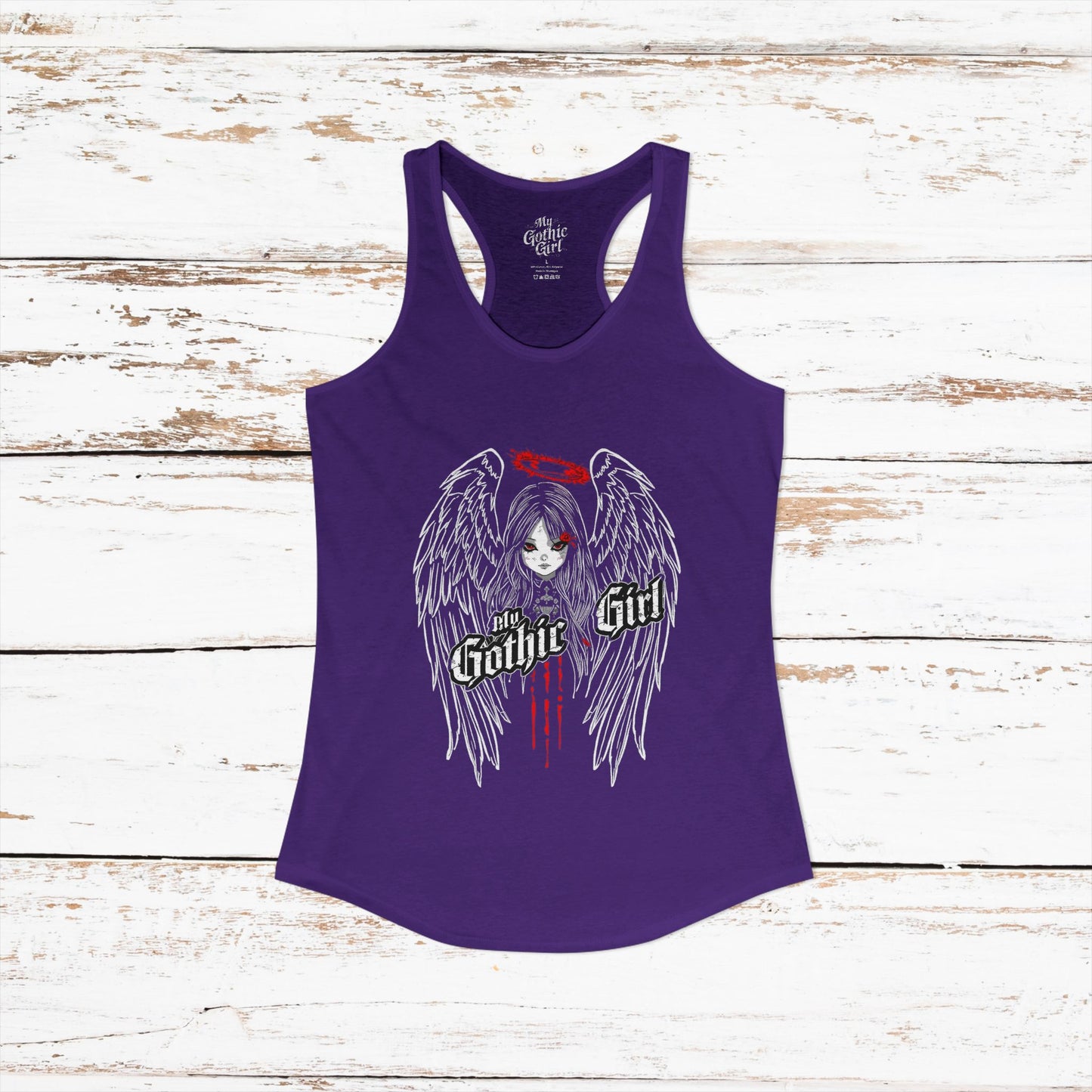 My Gothic Girl "Fallen Angel" — Women's Racer-back Tank Top