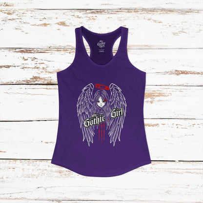 My Gothic Girl "Fallen Angel" — Women's Racer-back Tank Top