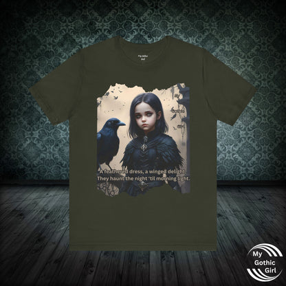 My Gothic Girl T-Shirt "Black Raven"  Whimsy Goth, Goth Fashion, Poetic Gothic Street Wear
