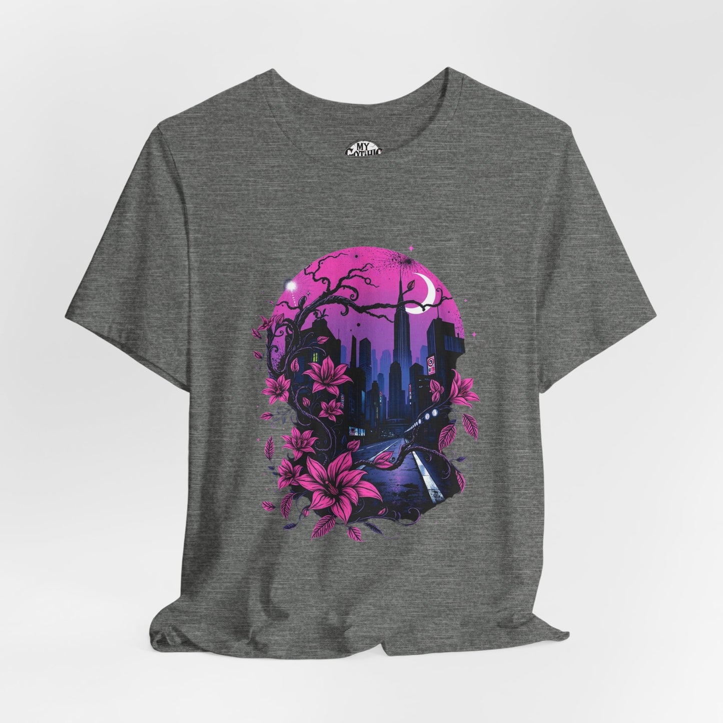 “Dark Bloom” — WhimsyGoth Floral Tee – Alt Aesthetic Poetic Goth Street-wear