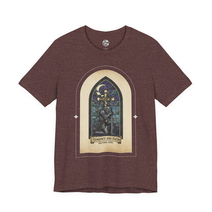 "Vengeance and Faith"  Gothic Graphic T-Shirt – Alt Aesthetic Poetic Goth Streetwear
