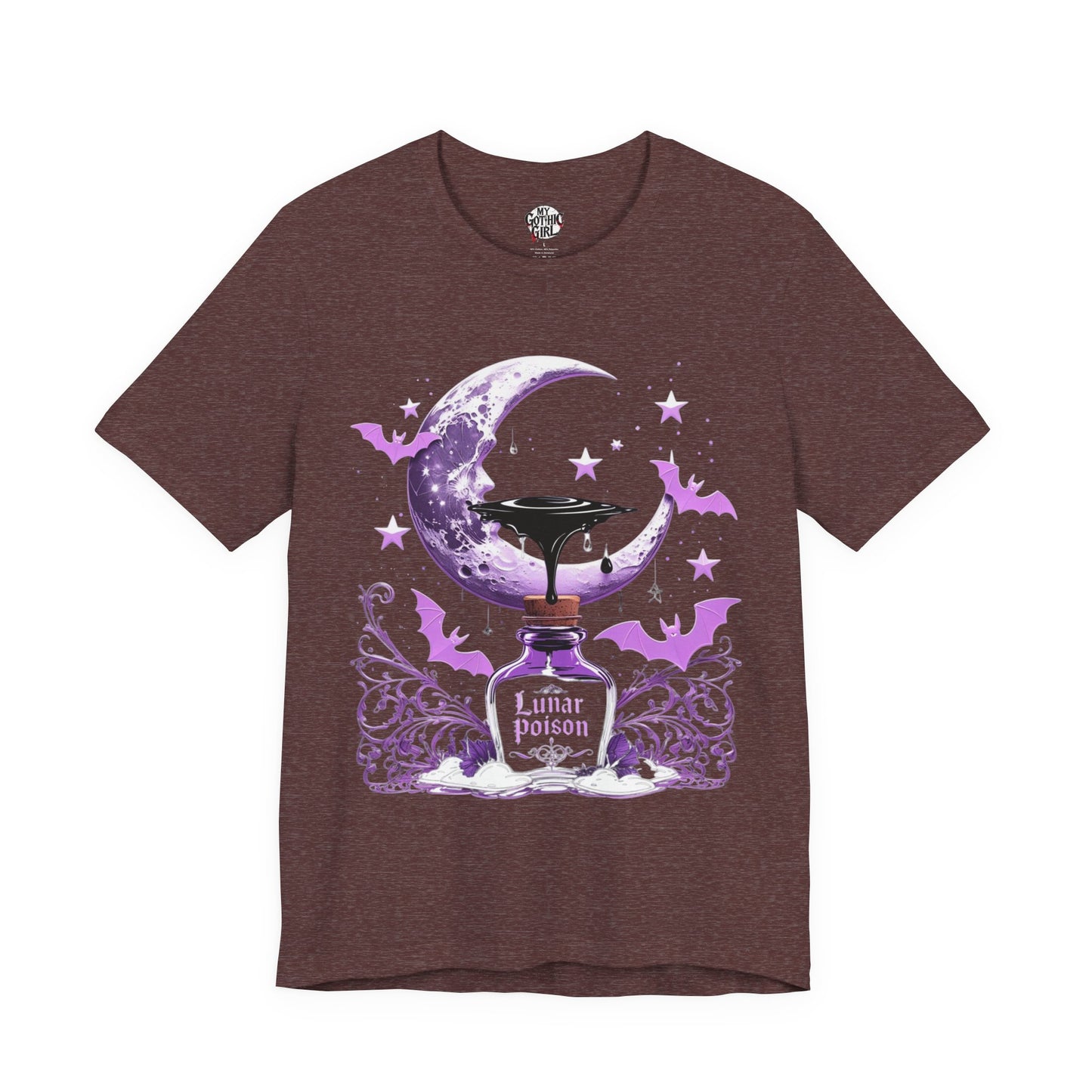 “Lunar Poison” — Celestial Alchemy Gothic Graphic T-Shirt – Alt Aesthetic Poetic Goth Street-wear