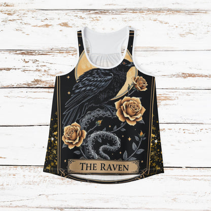 The Raven Tarot Card Women's Tank Top — Gothic Mystic AOP