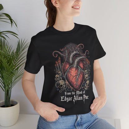 "From The Mind Of Edgar Allan Poe"  Gothic Literary T-Shirt